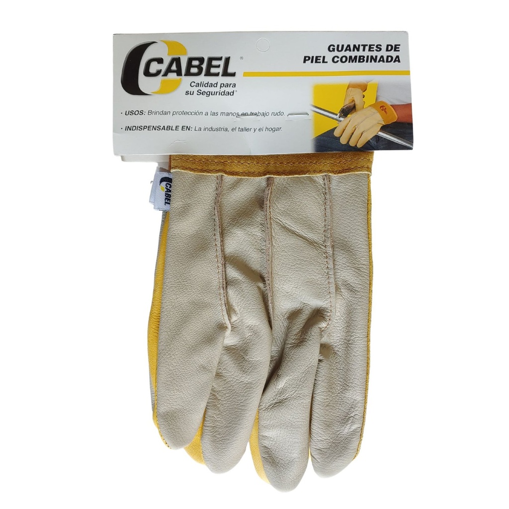 Guantes De Piel Combinada, Uso Rudo, Unitalla, Cabel [7501040300868]