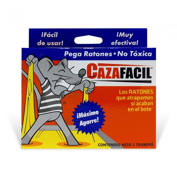Trampa Pegajosa Ratones Chica, Caja 2 Piezas, CazaFacil [7501063300029]