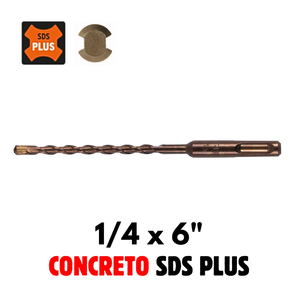 🔴Broca SDS Plus Para Concreto 1/4 x 6", Truper [11264]