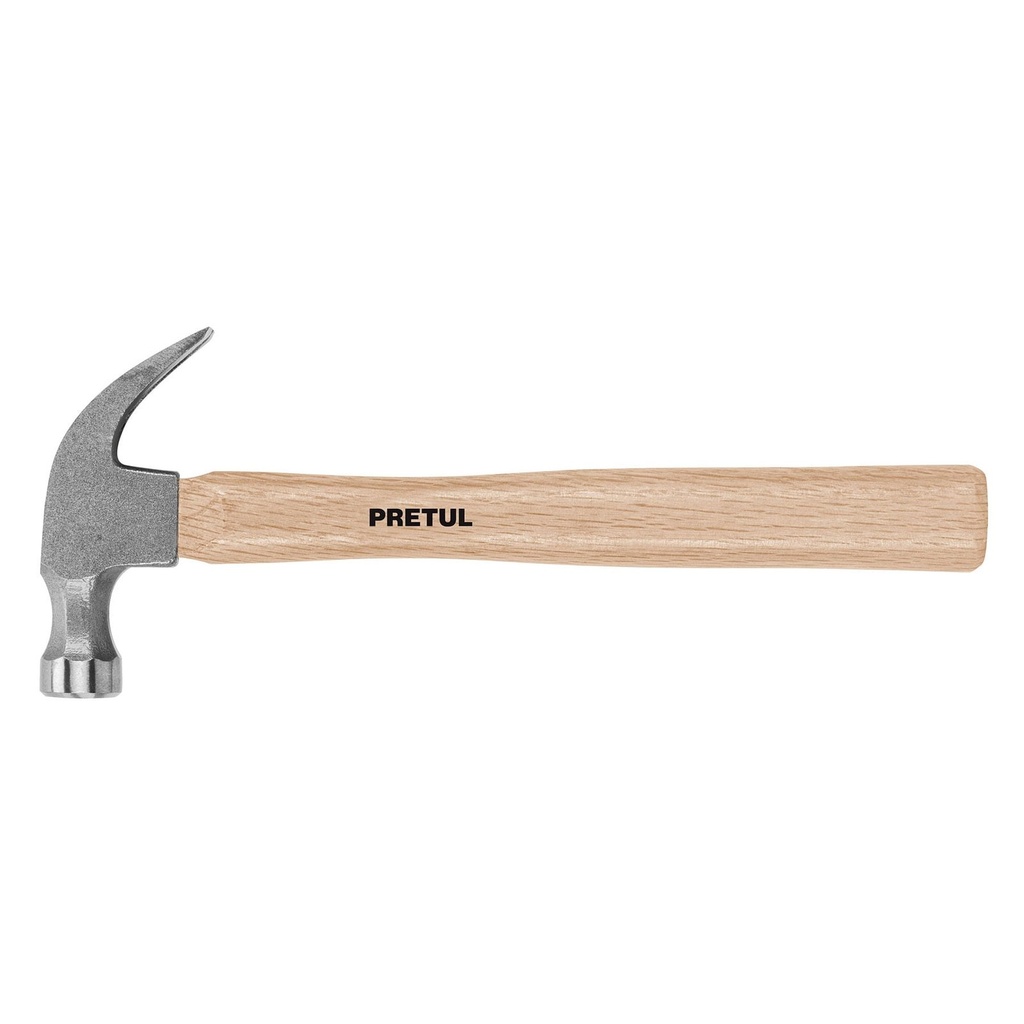 Martillo Tubular, Mango De Madera, 16 oz, Uña Curva, Pretul [22290]
