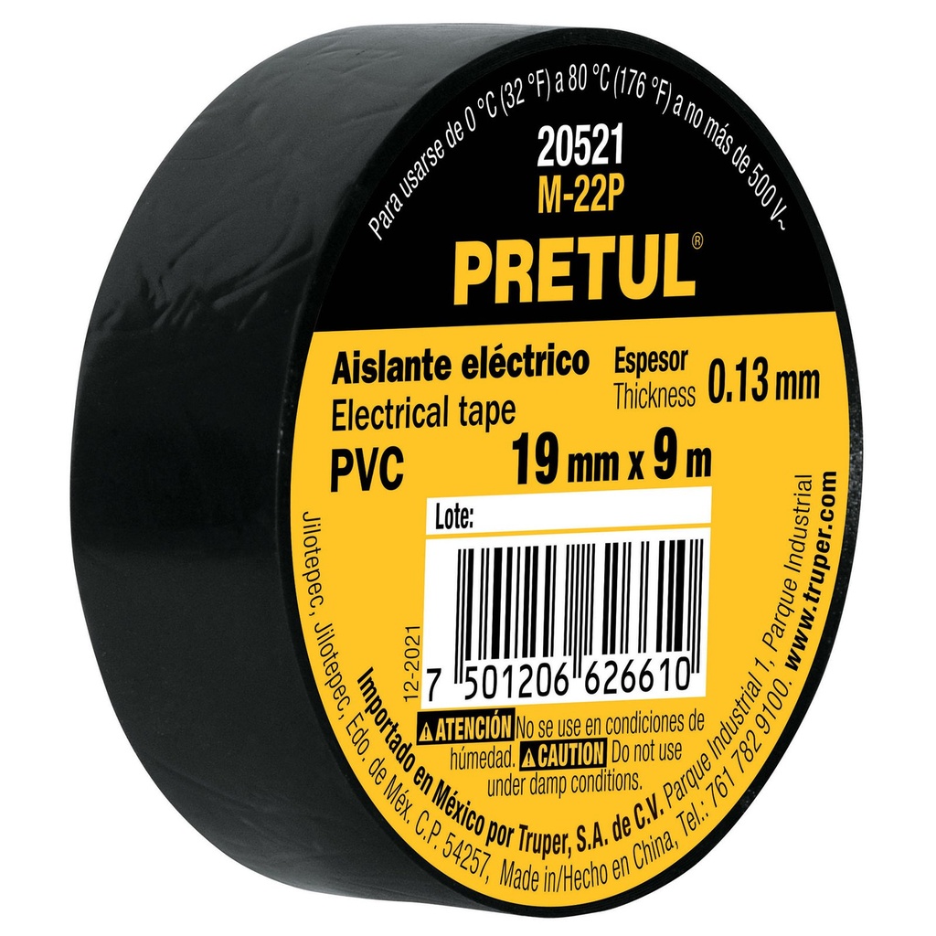 Cinta Aislar Negra De 9 m, Pretul [20521]