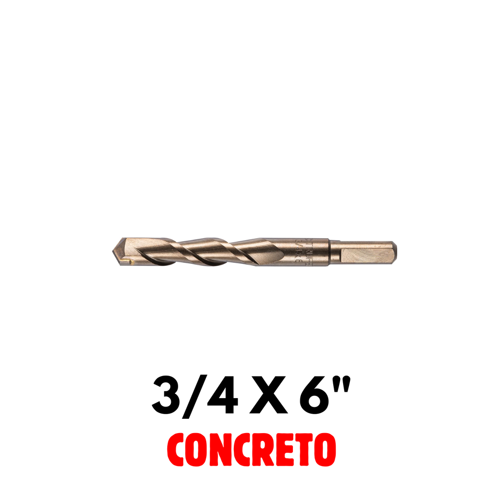 Broca Para Concreto 3/4 x 6", Truper [11242]