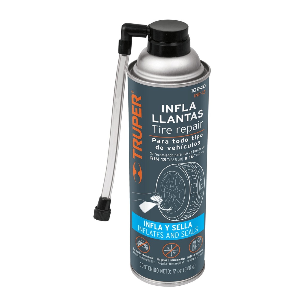 Inflallantas De 12 oz ( 340 g ), Truper [10940]