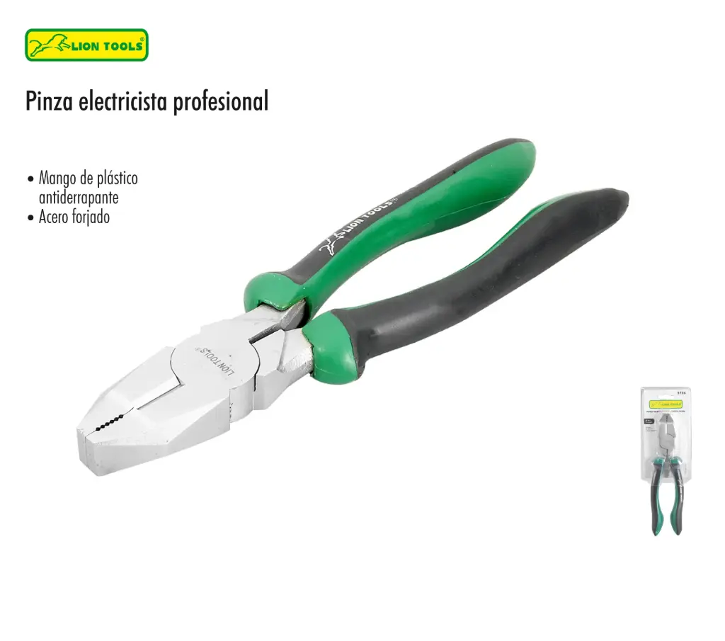 Pinza Electricista 8", Uso Rudo, Lion Tools [L2756]