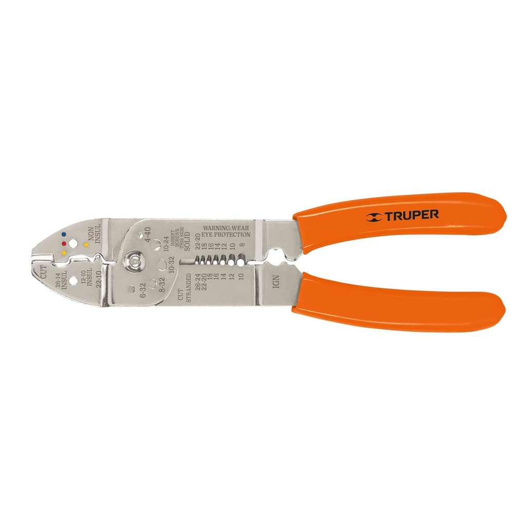 Pinza Pela Cables 9", 26 a 10 AWG, Truper [17353]