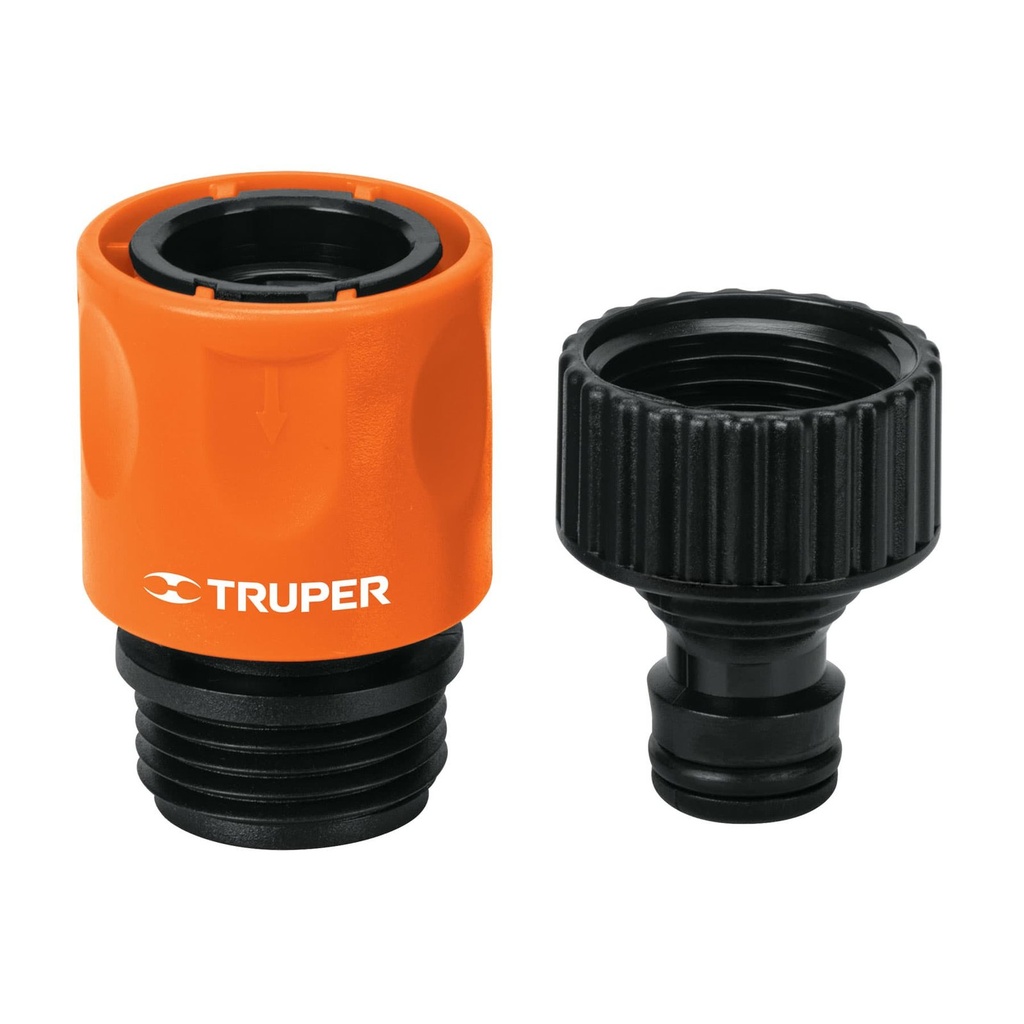 Conector Rápido 3/4" De ABS, De Llave a Manguera, Sistema Click, Truper [12724]