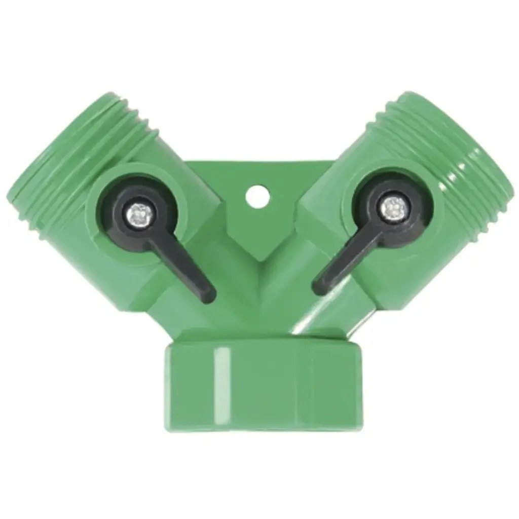 Conector "Y" De 3/4" Para 2 Mangueras, Plástico, Pretul o Lion Tools [20050 & L1893]🆎