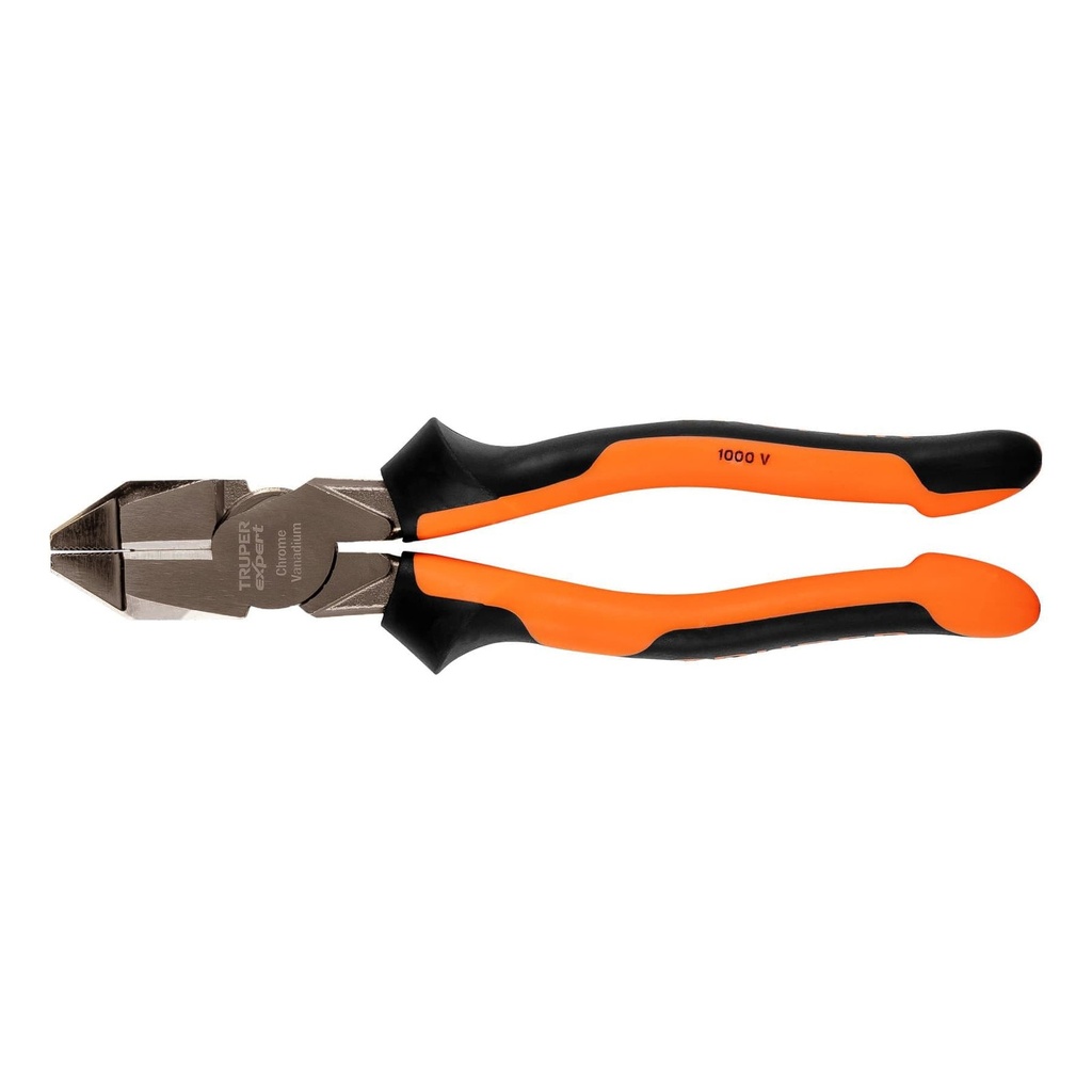 Pinza Para Electricista 9", Cabeza Cuadrada, Comfort Grip, Truper [12351]