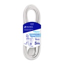 Extensión Eléctrica Doméstica De 3 m, Blanca, Volteck [48006]