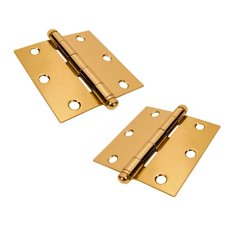 Bisagra Rectangular 1 1/2" x 1 3/16" Latonado, Aksi [106412]