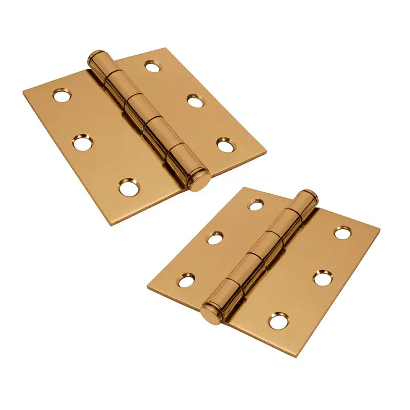 Bisagra Rectangular 3 x 2" Latonado, Aksi [106415]