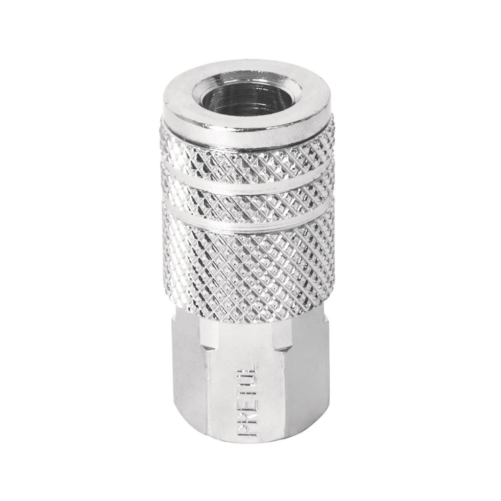 Cople Acero Rapido, Cuerda 1/4" NPT, Hembra, Pretul [27028]