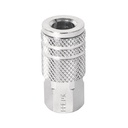 Cople Acero Rapido, Cuerda 1/4" NPT, Hembra, Pretul [27028]