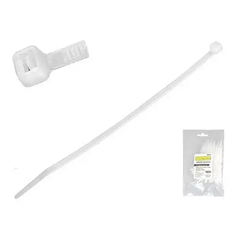 Cincho Plástico 10 cm x 2.5 mm, Blanco, Por Pieza, Lion Tools [L8068]