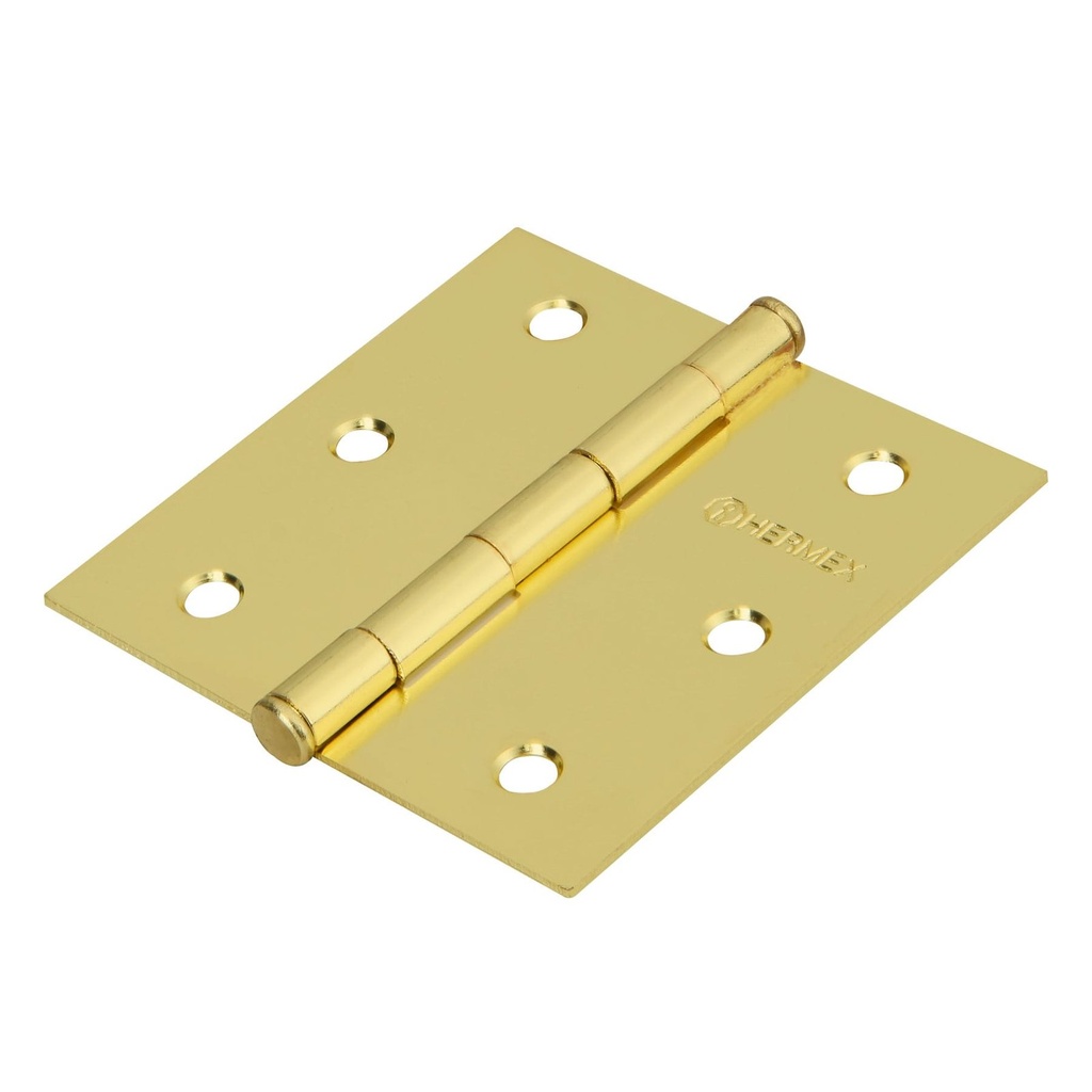 🆎🔵Bisagra Cuadrada 3", Acero Latonado, Hermex Basic [28800 & 106408]