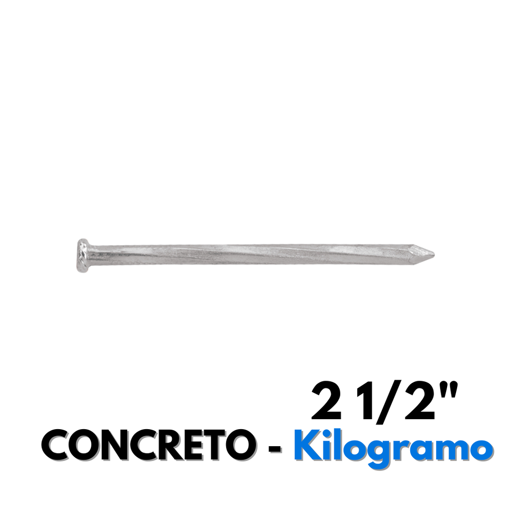 Clavo Galvanizado Para Concreto 2 1/2", 1 kg [44124]