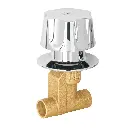 Llave De Empotrar 1/2" Para Regadera, Soldable, Maneral y Chapetón, Por Pieza, Foset [49249]