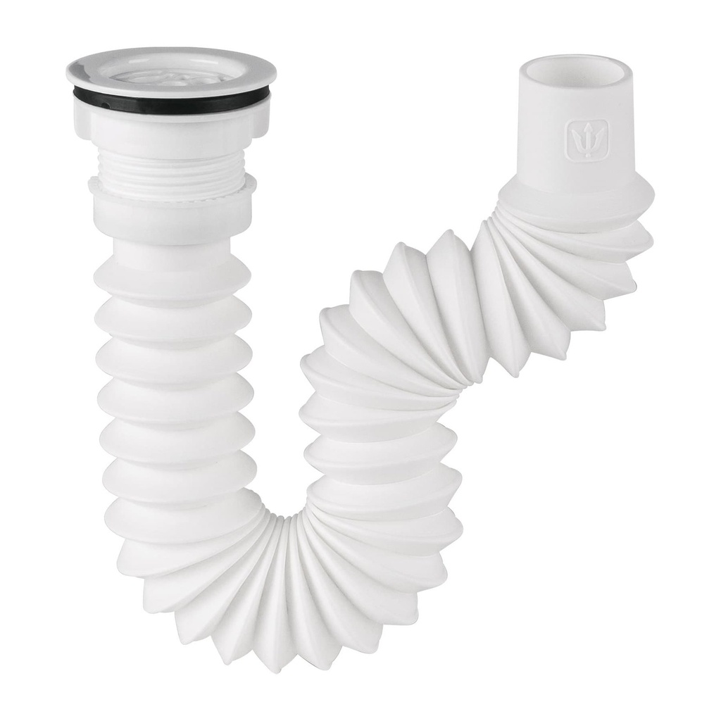 Cespol Flexible Corrugado Para Fregadero Tipo Bar, Con Contra 2 1/2", Salida 1 1/2", PVC, Foset [49370]