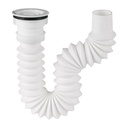 Cespol Flexible Corrugado Para Fregadero Tipo Bar, Con Contra 2 1/2", Salida 1 1/2", PVC, Foset [49370]