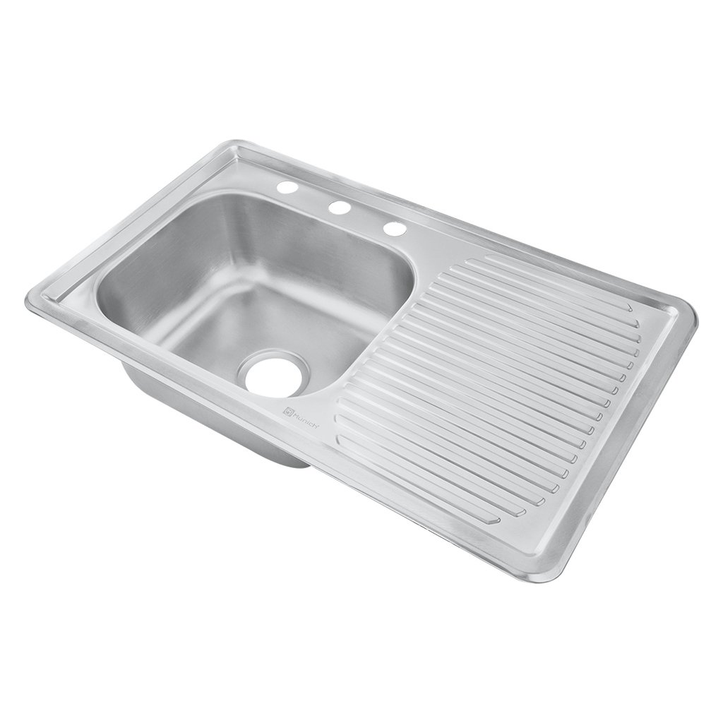 Tarja Sencilla Para Empotrar Con Escurridero Derecho, 80 x 50 x 15 cm, CNX [TSED8050]