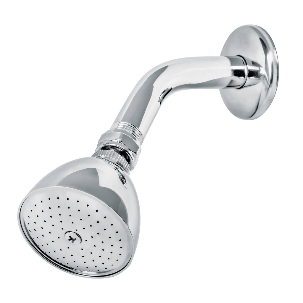 Regadera Cónica 2 1/2", Brazo y Chapetón De Acero, Foset Aqua [49448]