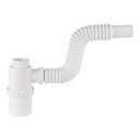 🆎Cespol De Bote Para Fregadero, Sin Contra, Salida 1 1/2", PVC, Acordeón 40 cm, Foset o Solvex [49334 & 70032]