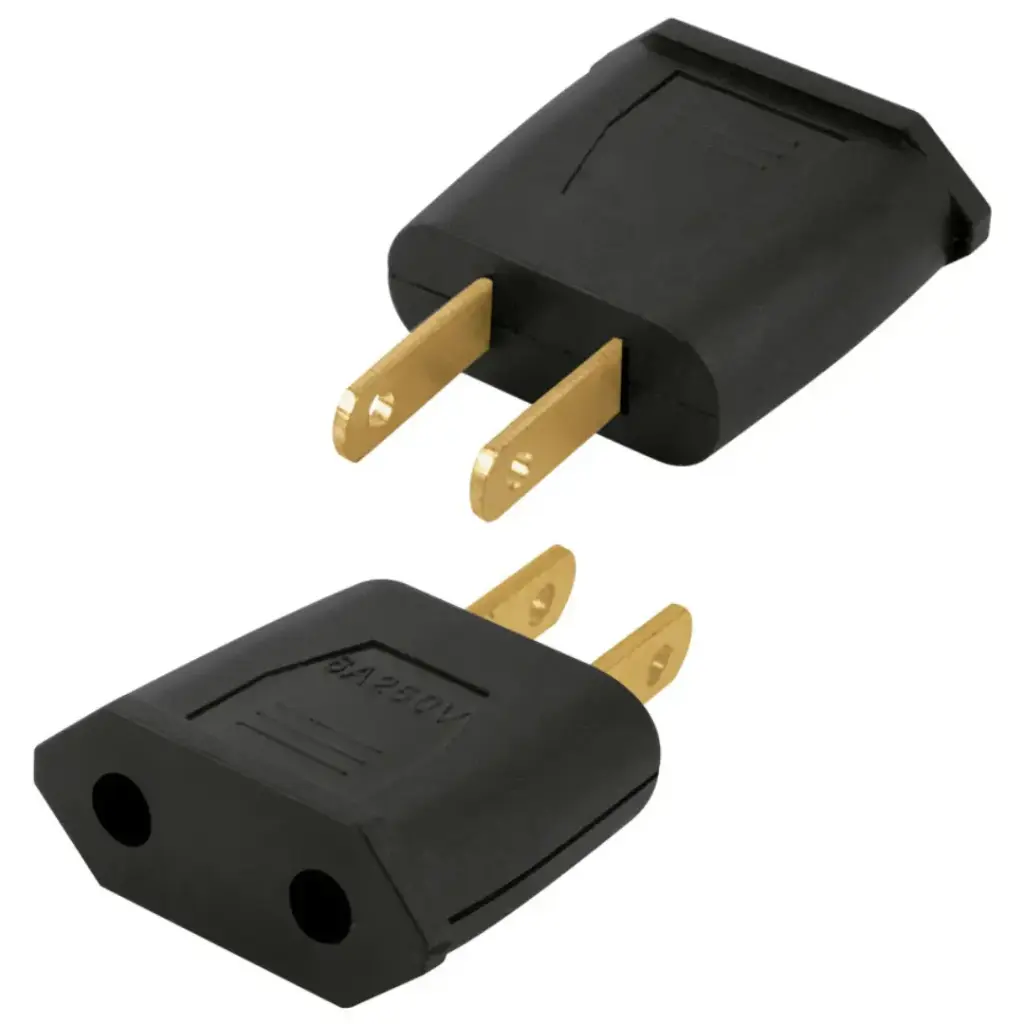Adaptador De Clavija Europea a Americana (Redonda a Plana), Aksi [117401]