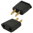 Adaptador De Clavija Europea a Americana (Redonda a Plana), Aksi [117401]