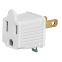 Convertidor/Adaptador De 3 a 2 Pines, Blanco, Volteck [46255]