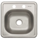 Tarja Sencilla De Empotrar 38 x 38 cm, Taladros 4", Foset Basic [49208]