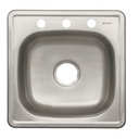 Tarja Sencilla De Empotrar 48 x 48 cm, Taladros 8", Foset Basic [49209]