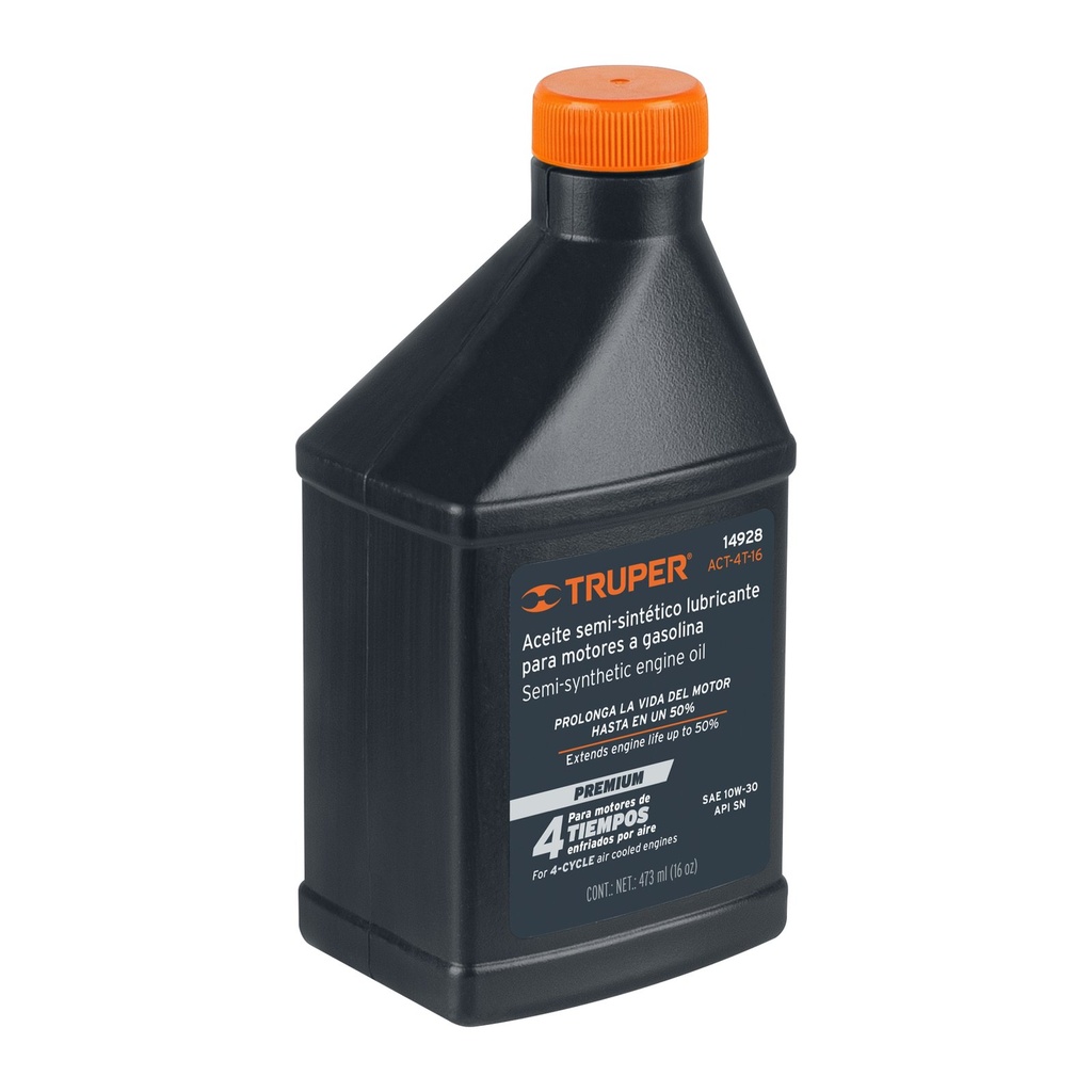 Aceite Para Motor 4 Tiempos, Semi-sintético, 470 ml, Truper [14928]