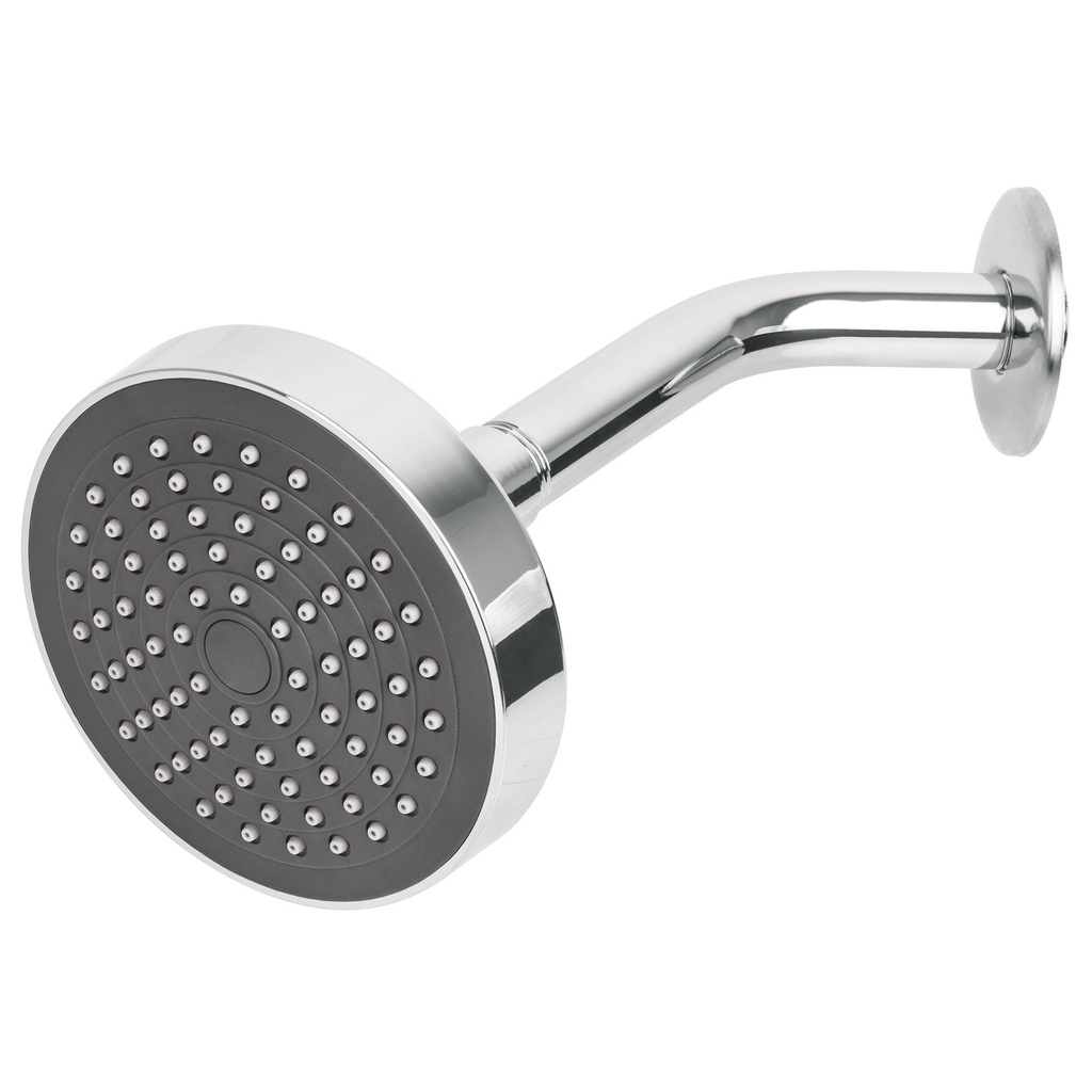 Regadera Redonda 4 1/4", Brazo y Chapetón De Acero, Foset Basic [45067]