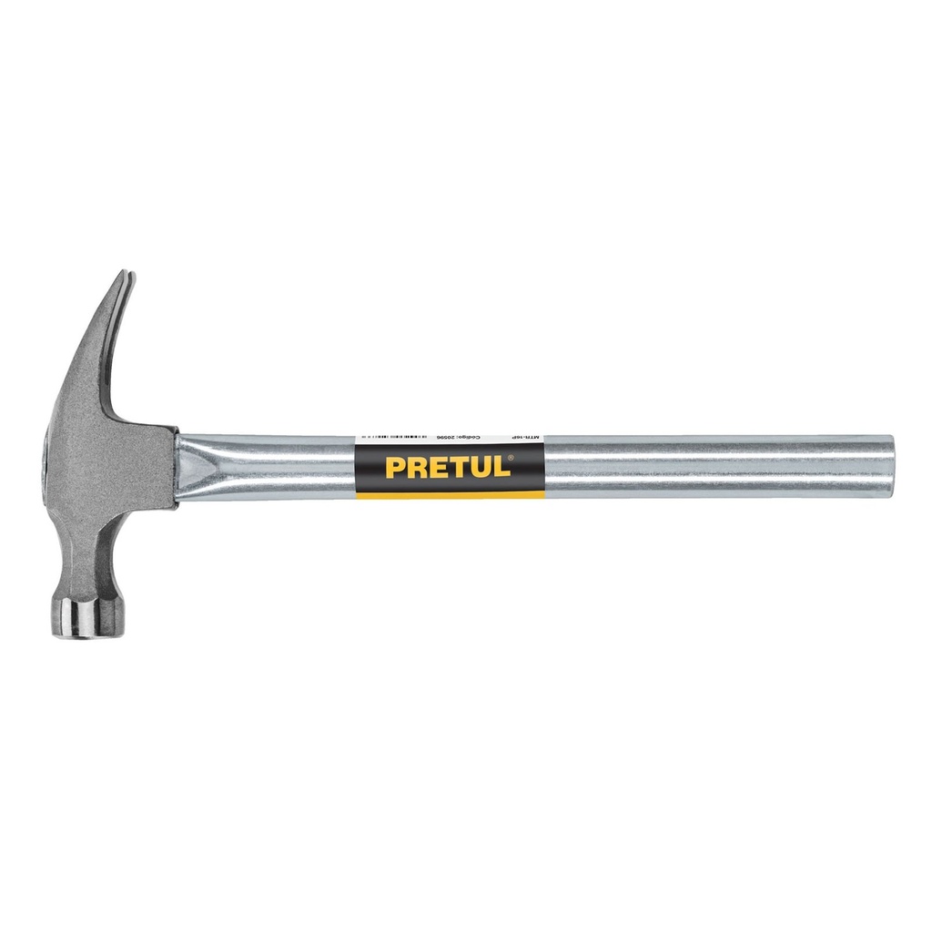 Martillo Tubular Metálico, 16 oz, Uña Recta, Pretul [20596]