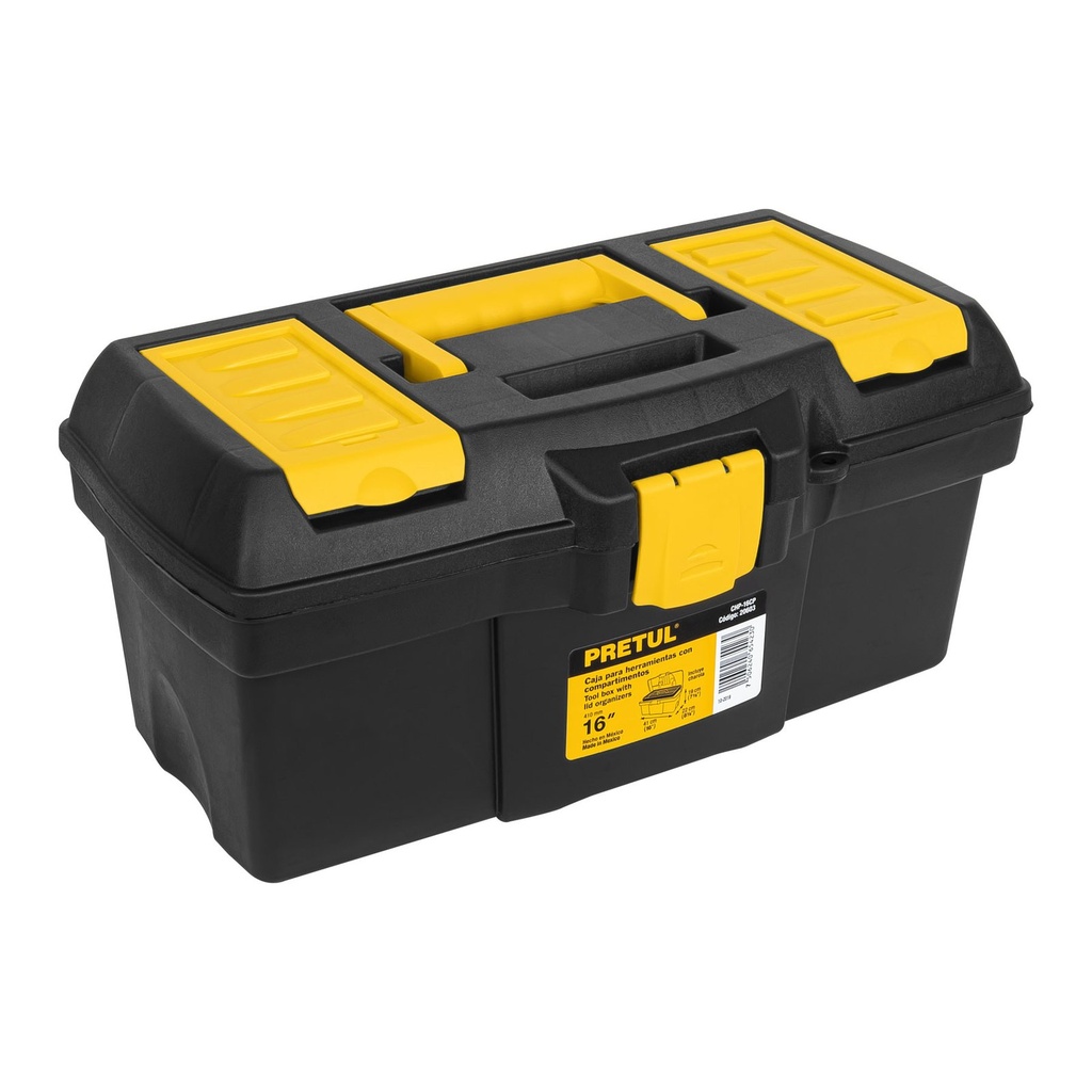 Caja Para Herramienta De 16" Con Compartimientos, Pretul [20603]