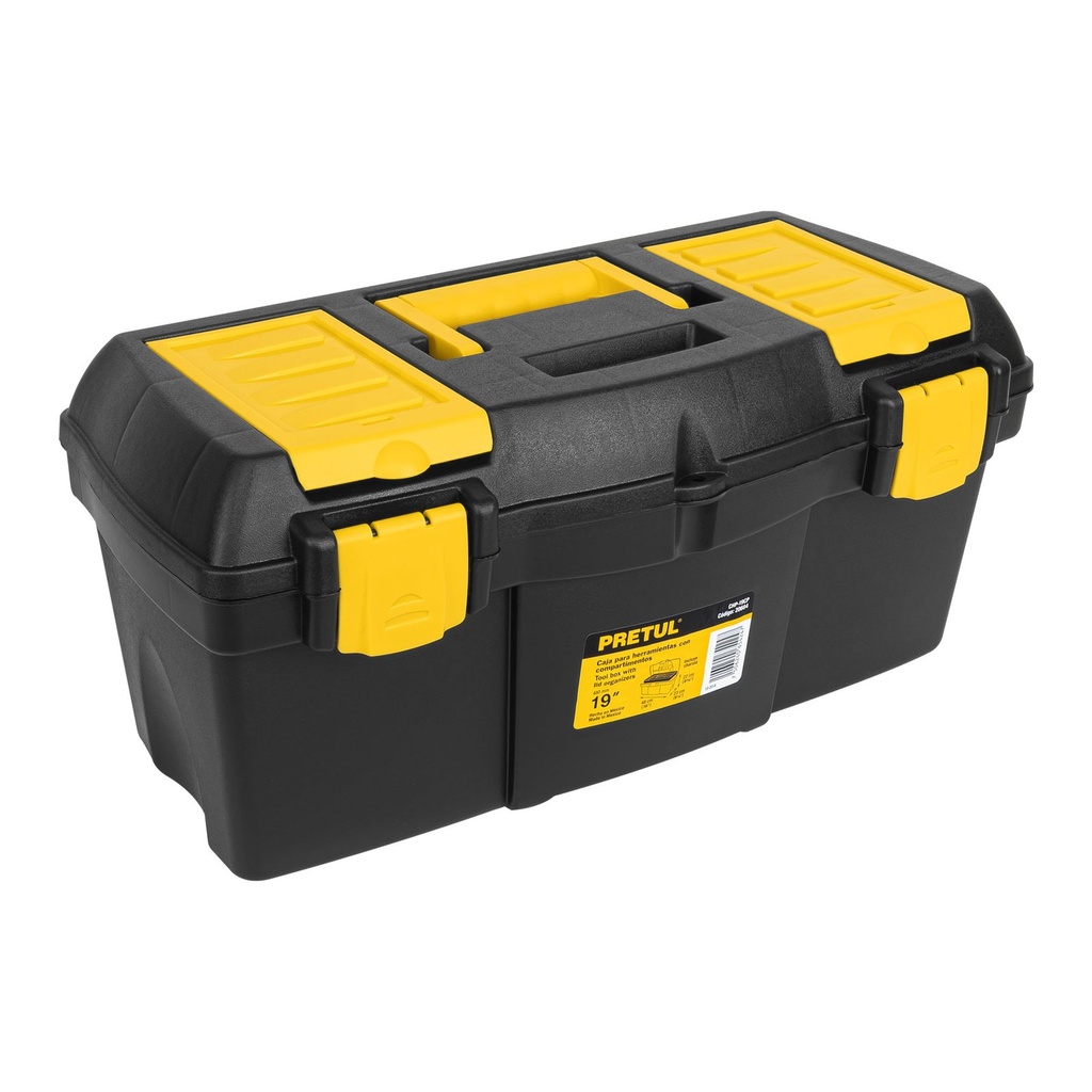 Caja Para Herramienta De 19" Con Compartimientos, Pretul [20604]