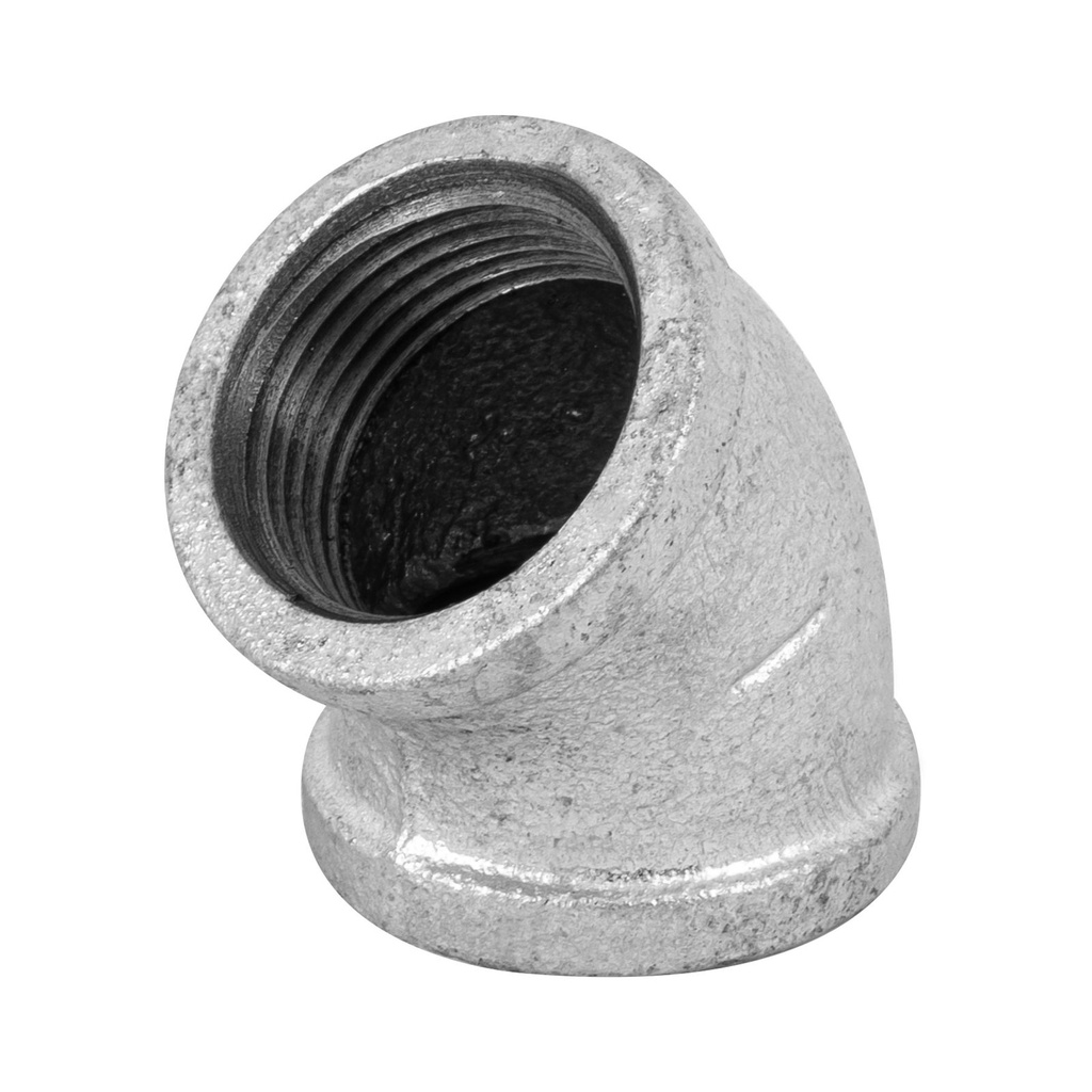 Codo Galvanizado Roscable 1" x 45°, Foset [47541]