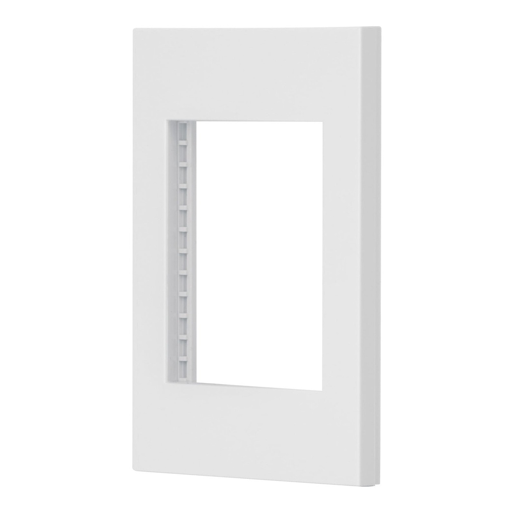 Placa De 1 Ventana, 3 Módulos, Blanco, Línea Española, Volteck [47043]