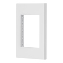 Placa De 1 Ventana, 3 Módulos, Blanco, Línea Española, Volteck [47043]