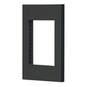 Placa De 1 Ventana, 3 Módulos, Negro, Línea Española, Volteck [47983]