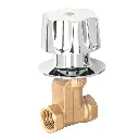 🔴Llave De Empotrar Roscable 1/2", Maneral Metálico, Vuelta Completa, Por Pieza, Foset [49800]