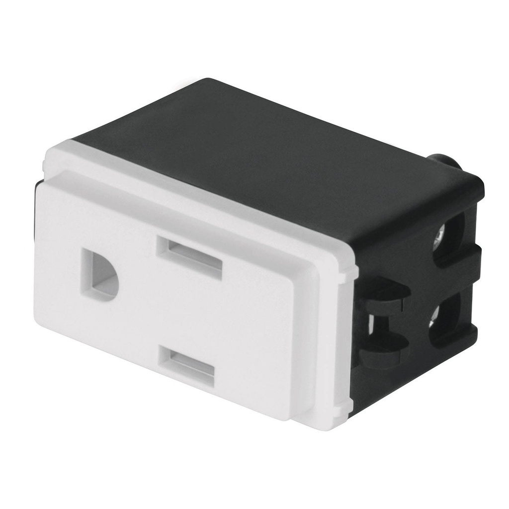 Contacto Aterrizado, Blanco, Línea Basic, Lion Tools [L8879]