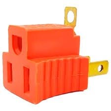 Convertidor/Adaptador De 3 a 2 Pines, Naranja, 15 A, Igoto [AM13]