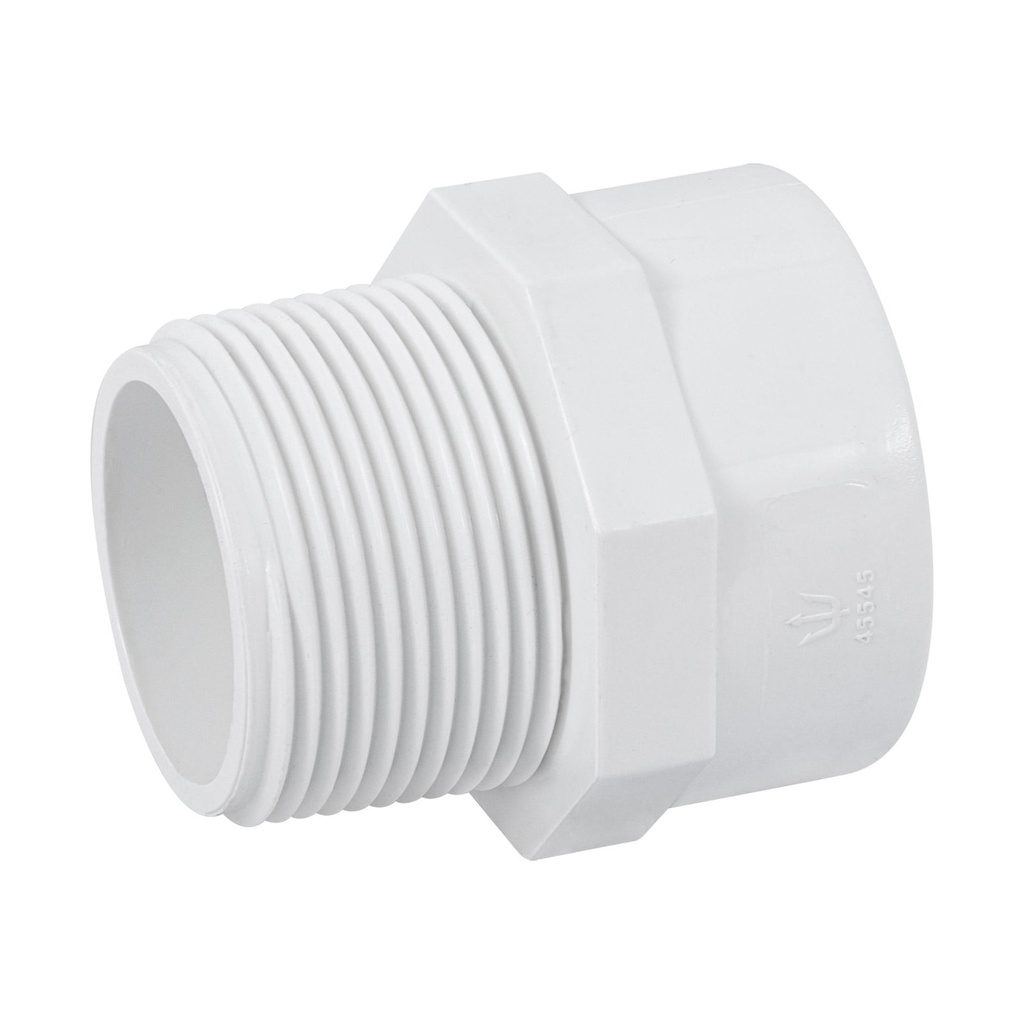 Cre/Conector Macho 1 1/4" (32 mm) De PVC Hidráulico [COMA114PVCH]
