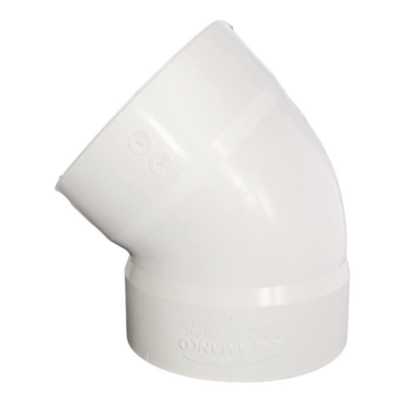 Codo 3" (75 mm) x 45° De PVC Sanitario [CS07545]