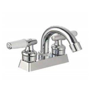 Mezcladora Para Lavabo 4", Cuerpo Acero Inox, Maneral Piruli y Cubierta ABS, Fonthy [ML1321]