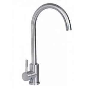 Monomando Para Fregadero, Agua Caliente y Fria, Cuerpo Acero Inox, Incluye Mangueras, Satin, Fonthy [MOF66342]