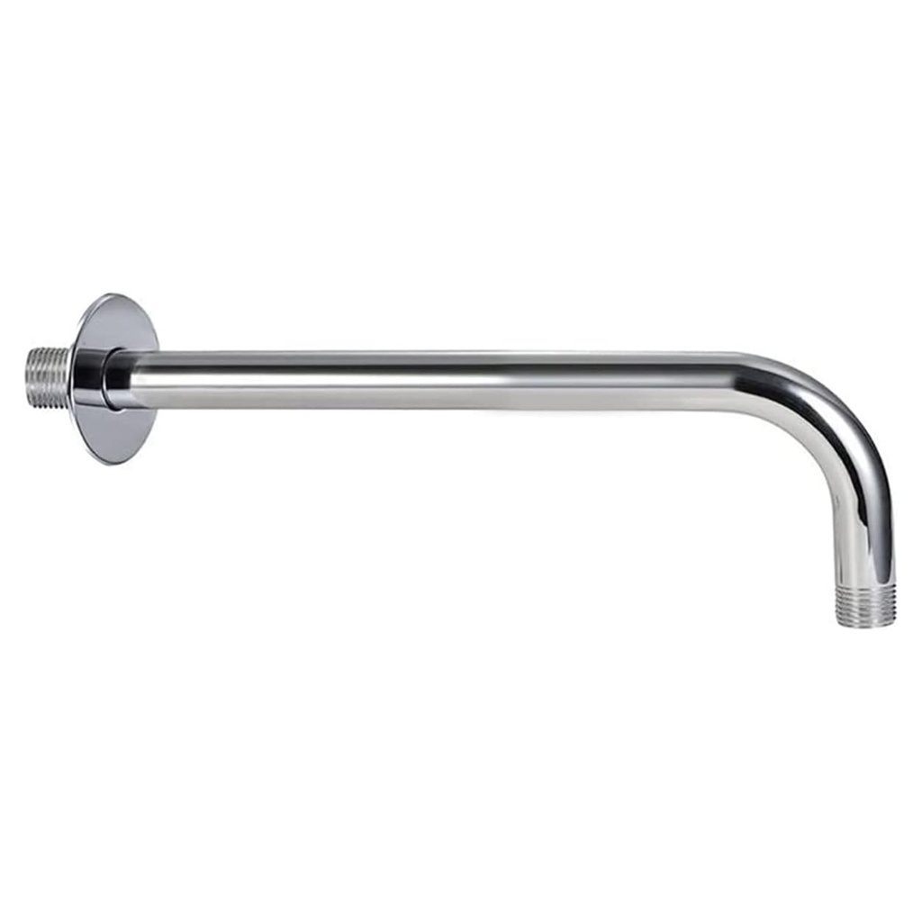 Brazo Recto Para Regadera De 40 cm y Chapetón, Cromo, Solvex [PA-40]