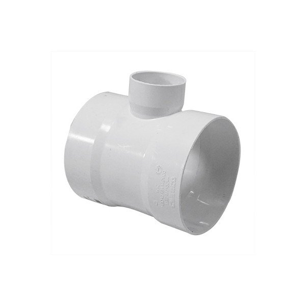 Tee C/ Salida Reducida 4 x 2" (110 x 50 mm), PVC Sanitario [TES110050]