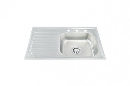 Tarja Sencilla Para Empotrar Con Escurridero Izquierdo, 80 x 50 x 15 cm, CNX [TSEI8050]